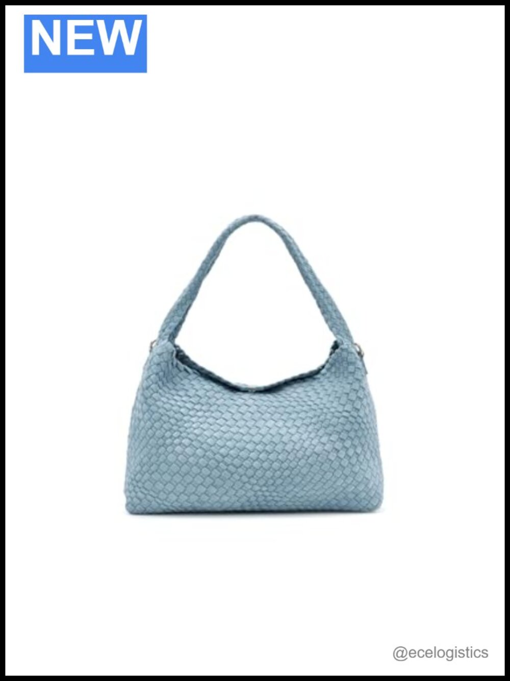 Faux Leather Hobo Shoulder Bag Adjustable Strap Weave Purse
